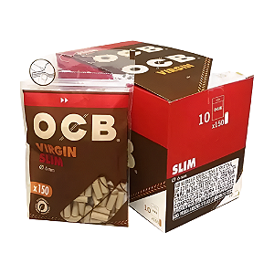 Caixa De Filtro Ocb Virgin Slim - (Biodegradável)