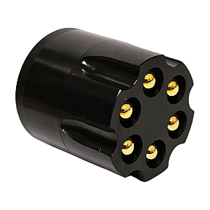 Dichavador De Metal Tambor 3.8 Preto (4x4cm) - 3 Partes