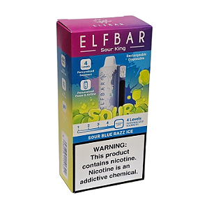 Pod Descartável Elfbar Sour King 40k Puffs - Sour Blue Razz Ice