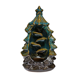 Incensário Invertido Cone Cascata Oriental Cerâmica