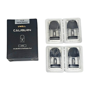 Coil Uwell Caliburn A3 Pod 1.0 Ω FeCrAl Meshed - Caixa Com 4 Unidades