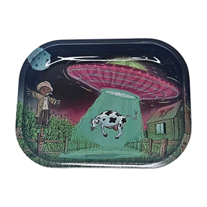 Bandeja Metal Pequena Retangular Estampada ABDZ