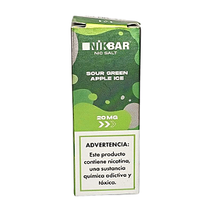 Líquido Juice Nicsalt Nikbar - Sour Green Apple Ice 35mg - 30ml