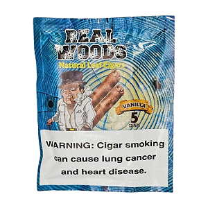 Charutinho Real Woods Natural Leaf Cigars - Vanilla 5x