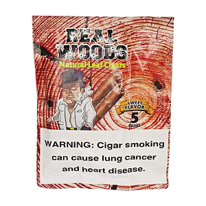 Charutinho Real Woods Natural Leaf Cigars - Sweet Flavor 5x