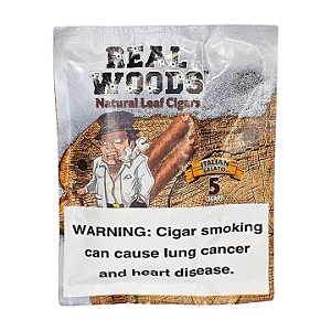 Charutinho Real Woods Natural Leaf Cigars - Italian Gelato 5x