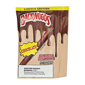 Charutinho Backwoods All Natural Leaf Wrapper - Chocolate 5x