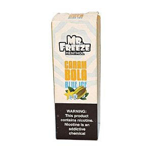 Líquido Nicsalt Mr. Freeze Menthol - Carambola Blue Ice 50mg - 30ml