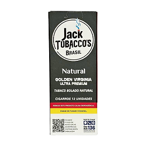 Tabaco Bolado Jack Tobacco Brasil Ultra Premium – Natural (12 Unidades)