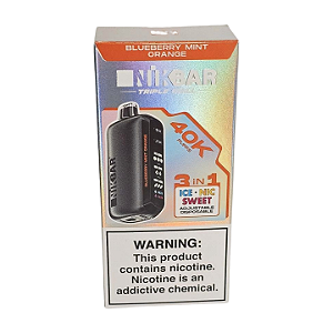 Pod Descartavel Nikbar 3 in 1 - 40.000 puff - Blueberry Mint Orange