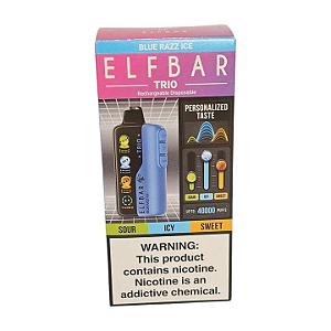 Pod Descartavel Elfbar Trio - Blue Razz Ice