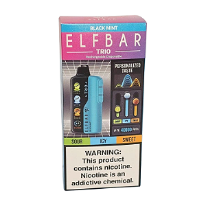 Pod Descartavel Elfbar Trio - Black Mint