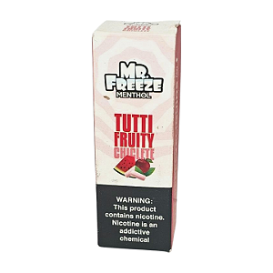 Líquido Nicsalt Mr. Freeze Menthol - Tutti Fruity Chiclete 50mg - 30ml