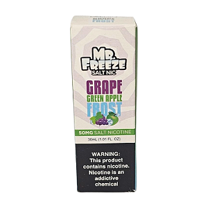 Líquido Nicsalt Mr. Freeze Salt Nic- Grape Green Apple Frost 50mg - 30ml