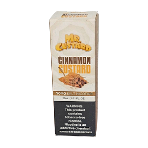 Líquido Nicsalt Mr. Custard - Cinnamon Custard 50mg - 30ml