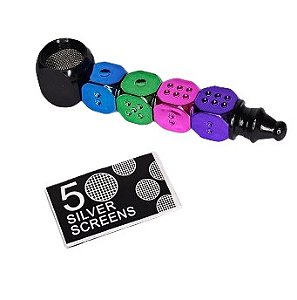 Pipe de Metal D&K Dados + 5 Telinhas de Metal