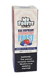 Líquido Nicsalt Mr. Freeze Menthol - Blue Raspberry Strawberry Frost 35mg - 30ml