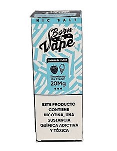 Líquido Juice Nicsalt Born To Vape - Strawberry Ice Cream 50mg - 30ml