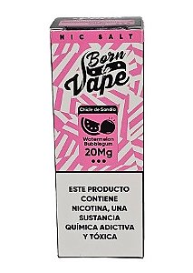 Líquido Juice Nicsalt Born To Vape - Watermelon Bubblegum 50mg - 30ml