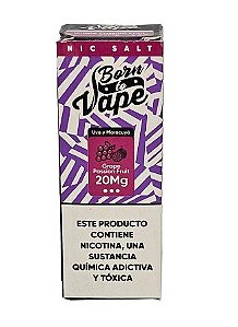Líquido Juice Nicsalt Born To Vape - Grape Passion Fruit 50mg - 30ml