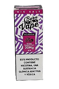 Líquido Juice Nicsalt Born To Vape - Grape Passion Fruit 35mg - 30ml