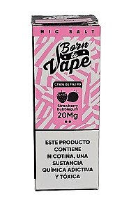 Líquido Juice Nicsalt Born To Vape - Strawberry Bubblegum 35mg - 30ml