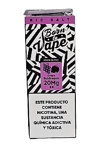 Líquido Juice Nicsalt Born To Vape - Grape Bubblegum 35mg - 30ml
