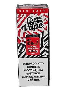 Líquido Juice Nicsalt Born To Vape - Cherry Watermelon 35mg - 30ml