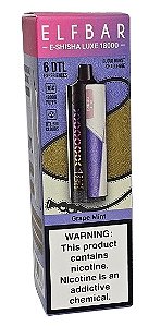 Pod Descartavel Elfbar E-Shisha Luxe 18.000 puff - Grape Mint