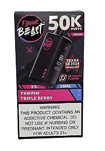 Pod Descartavel Flavor Beast 50.000 Puff - Trippin' Triple Berry