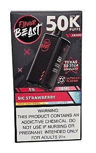 Pod Descartavel Flavor Beast 50.000 Puff - Sic Strawberry