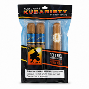 Charuto ACID Kubariety Sampler + 1 Grátis – Kit com 3 Charutos Drew Estate