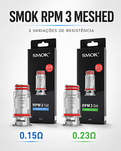 Coil Smok RPM 3 Meshed - 5 Unidades por Caixa