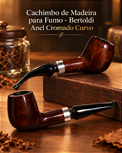 Cachimbo de Madeira - Bertoldi Anel Cromado