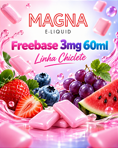 Freebase Magna 3mg 60ml - Linha Chiclete