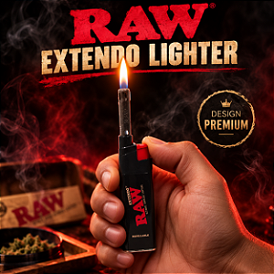 Isqueiro RAW Extendo Lighter Recarregável com Haste Longa