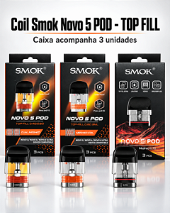 Coil SMOK Novo 5 Pod Top Fill – Caixa 3 Unidades