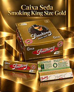 Caixa Seda Smoking King Size Gold