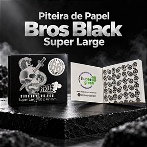 Piteira de Papel Bros Black Super Large