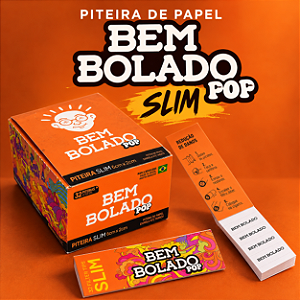 Piteira de Papel Bem Bolado Slim Pop