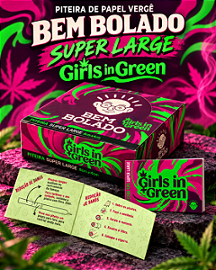 Piteira de Papel Vergê Bem Bolado Super Large Girls In Green