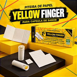 Piteira de Papel Yellow Finger - Para Capsula de Sabor