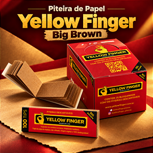 Piteira de Papel Yellow Finger Big Brown