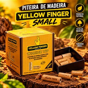 Piteira de Madeira Yellow Finger Small