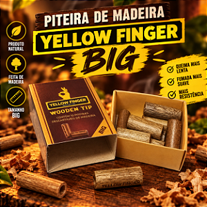 Piteira de Madeira Yellow Finger Big