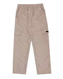 Calça Cargo Rip Stop Bege (borracha)