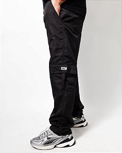 CALÇA CARGO RIP STOP PRETA (BORRACHA)