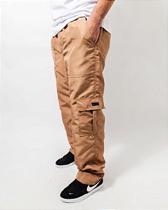 CALÇA CARGO RIP STOP CAQUI (BORRACHA)