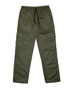 CALÇA CARGO RIP STOP VERDE (BORRACHA)