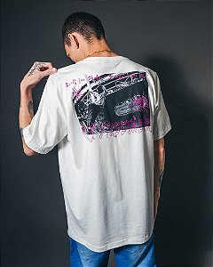 Camiseta Hilf Pista skate (off white)